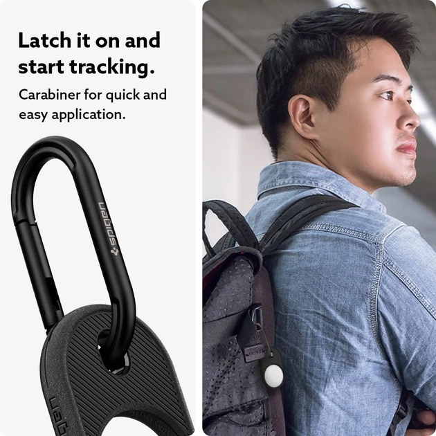 Чехол-брелок Spigen Vault для AirTag Matte Black (AMP01439) - изображение 3