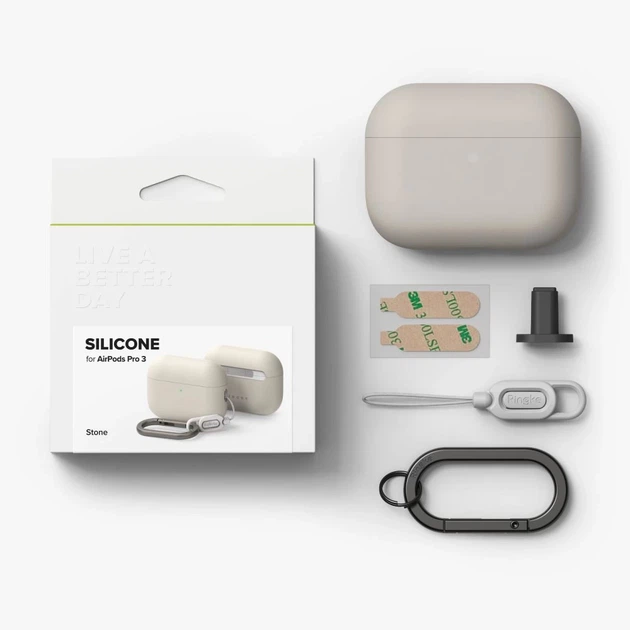 Чохол для навушників Ringke Silicone для AirPods Pro 3 Stone (8800293859420) - зображення 6