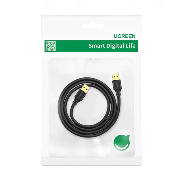 Кабель Ugreen USB-A to USB-A 0.5m Black (6957303800513) - зображення 10
