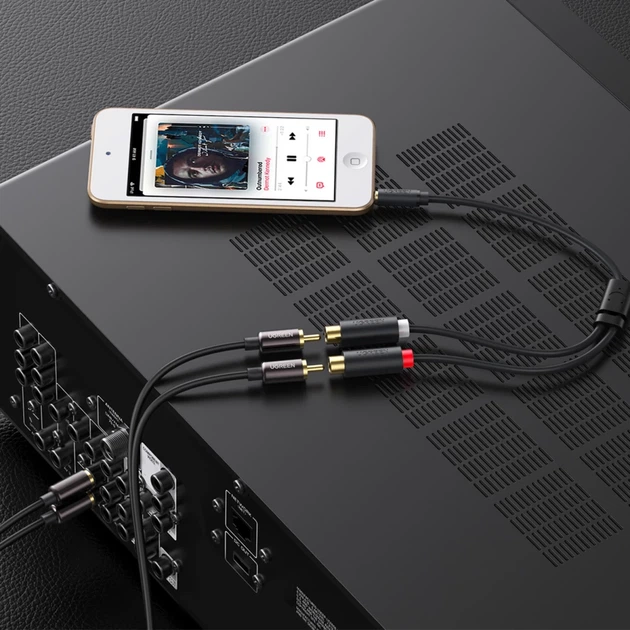 Аудіоадаптер Ugreen Jack 3.5mm (Male) to 2x RCA (Female) 0.25m Grey (6957303815470) - зображення 5