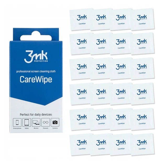 Набор салфеток 3mk CareWipe (24 Pack) (5901571190747) - Фото 1 Набор салфеток 3mk CareWipe (24 Pack) (5901571190747) - изображение 1