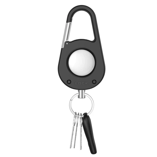 Брелок Tech-Protect Sidelock Carabiner Keychain для AirTag 2/1 Black (5906302333332) - изображение 3
