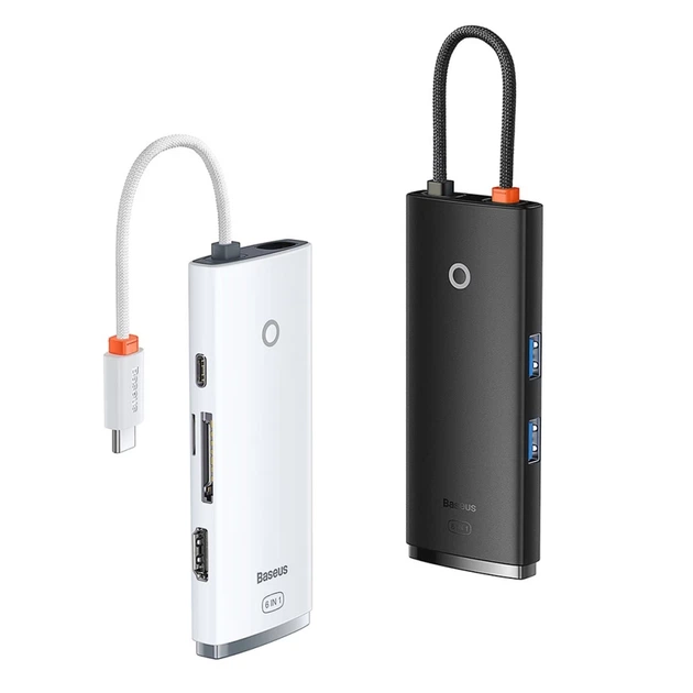 USB-хаб Baseus Lite Series 6-in-1 USB-C to 2xUSB-A/USB-C/HDMI/SD/TF Black (WKQX050101) - Фото 12 USB-хаб Baseus Lite Series 6-in-1 USB-C to 2xUSB-A/USB-C/HDMI/SD/TF Black (WKQX050101) - изображение 12