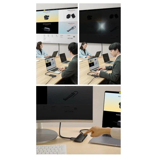 USB-хаб Baseus Lite Series 6-in-1 USB-C to 2xUSB-A/USB-C/HDMI/SD/TF Black (WKQX050101) - Фото 14 USB-хаб Baseus Lite Series 6-in-1 USB-C to 2xUSB-A/USB-C/HDMI/SD/TF Black (WKQX050101) - изображение 14