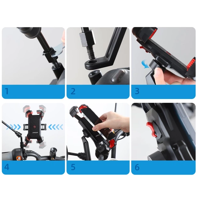 Держатель на руль для смартфона Joyroom Black (JR-ZS288-M) - изображение 8