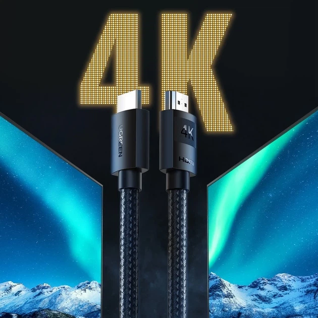 Кабель Ugreen HDMI 2.0 to HDMI 2.0 4K 1m Black (UGR1072BLK) - Фото 2 Кабель Ugreen HDMI 2.0 to HDMI 2.0 4K 1m Black (UGR1072BLK) - изображение 2