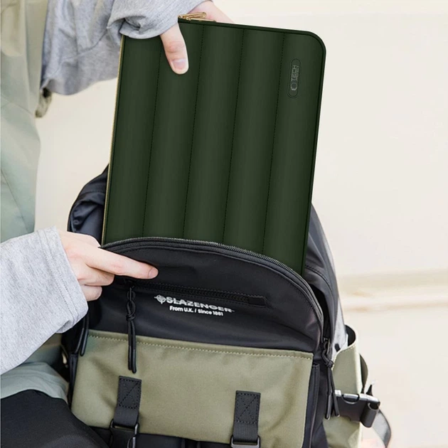 Комплект чехлов Tech-Protect Puffy 15-16" Army Green (5906302375318) - Фото 6 Комплект чехлов Tech-Protect Puffy 15-16" Army Green (5906302375318) - изображение 6