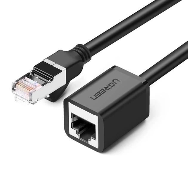 Кабель-удлинитель Ugreen Ethernet RJ45 (Male) to RJ45 (Female) 1000Mbps 0.5m Black (6957303882786) - Фото 2 Кабель-удлинитель Ugreen Ethernet RJ45 (Male) to RJ45 (Female) 1000Mbps 0.5m Black (6957303882786) - изображение 2