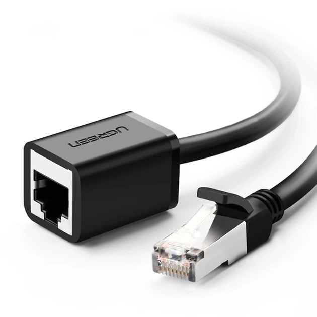 Кабель-удлинитель Ugreen Ethernet RJ45 (Male) to RJ45 (Female) 1000Mbps 0.5m Black (6957303882786) - Фото 3 Кабель-удлинитель Ugreen Ethernet RJ45 (Male) to RJ45 (Female) 1000Mbps 0.5m Black (6957303882786) - изображение 3