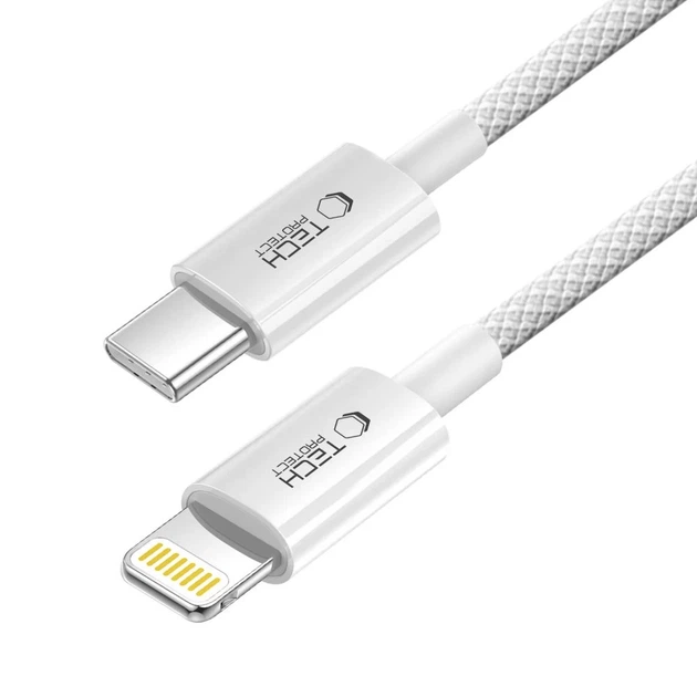 Кабель Tech-Protect Ultraboost Lite USB-C to Lightning 27W 1 m Cool Grey (5906302380947) - Фото 2 Кабель Tech-Protect Ultraboost Lite USB-C to Lightning 27W 1 m Cool Grey (5906302380947) - изображение 2