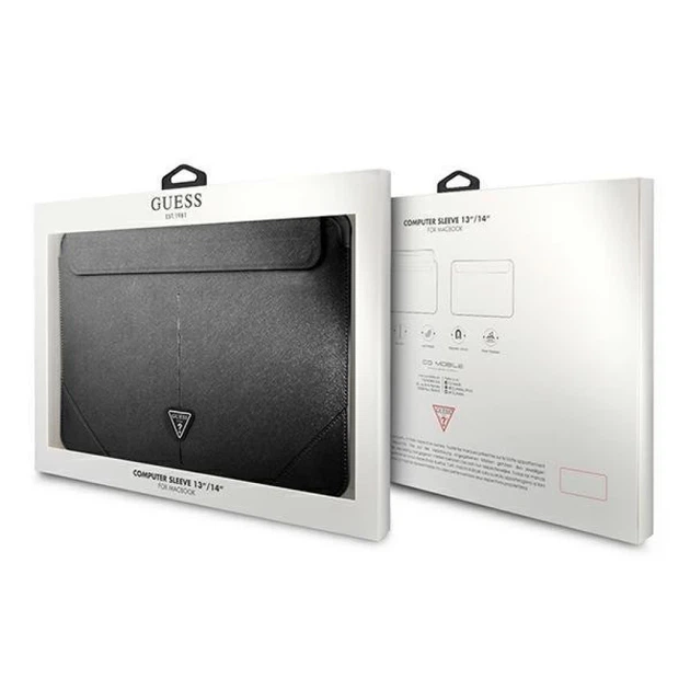 Чехол Guess Saffiano Triangle Logo 14" Black (GUCS14PSATLK) - изображение 4