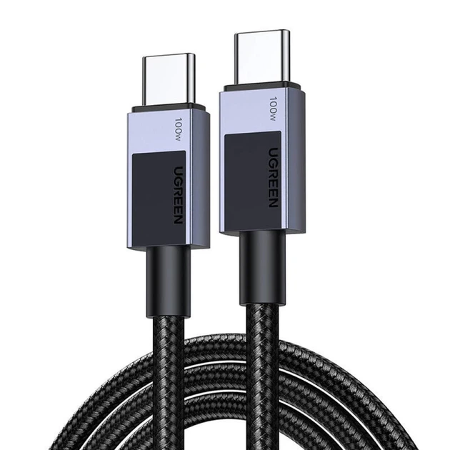 Кабель Ugreen USB-C to USB-C PD 3m Grey (6941876240654) - Фото 1 Кабель Ugreen USB-C to USB-C PD 3m Grey (6941876240654) - зображення 1