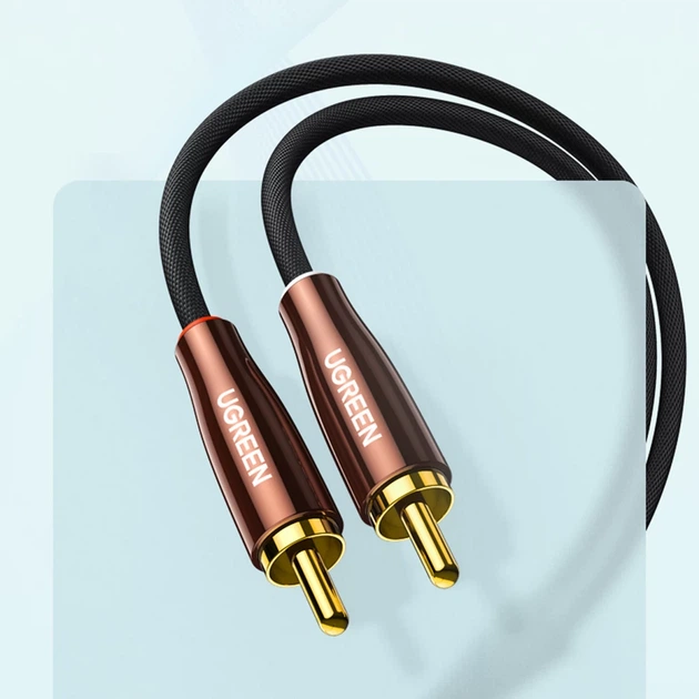 Кабель Ugreen Mini Jack 3.5mm to 2x RCA 2m Copper (6957303888474) - Фото 10 Кабель Ugreen Mini Jack 3.5mm to 2x RCA 2m Copper (6957303888474) - зображення 10