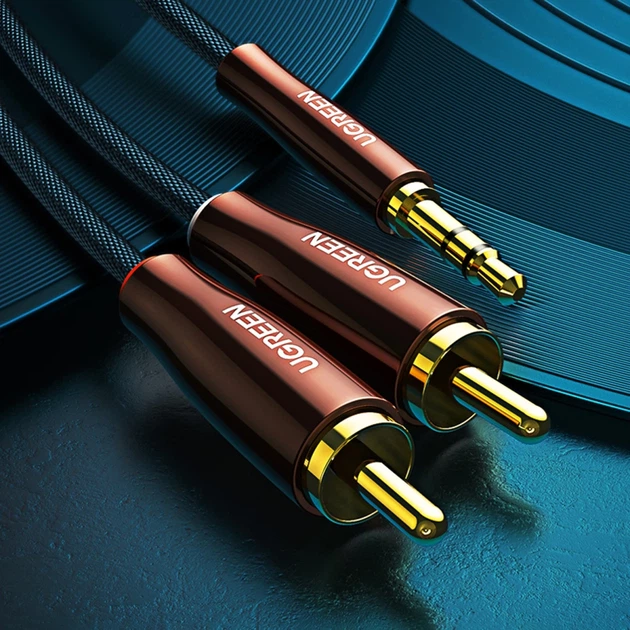 Кабель Ugreen Mini Jack 3.5mm to 2x RCA 2m Copper (6957303888474) - Фото 13 Кабель Ugreen Mini Jack 3.5mm to 2x RCA 2m Copper (6957303888474) - зображення 13