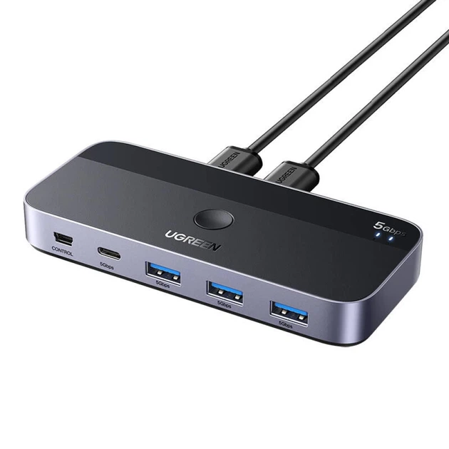 Розгалужувач Ugreen CM662 Switch 5-in-1 2xUSB-A to 3xUSB-A/USB-C/mini USB Black (15705) - Фото 1 Розгалужувач Ugreen CM662 Switch 5-in-1 2xUSB-A to 3xUSB-A/USB-C/mini USB Black (15705) - зображення 1