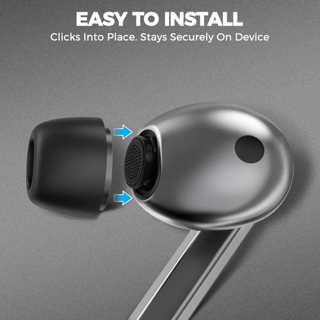 Накладки Tech-Protect Ear Tips для Samsung Galaxy Buds 3 Pro (3 pack) Grey (5906302332915) - изображение 4