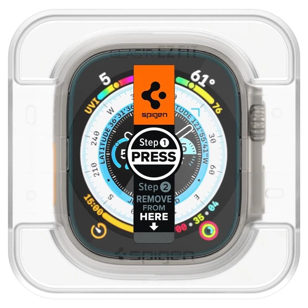 Захисне скло Spigen GLAS.TR EZ FIT (2 Pack) для Apple Watch Ultra 49 mm Clear (AGL05556) - зображення 2