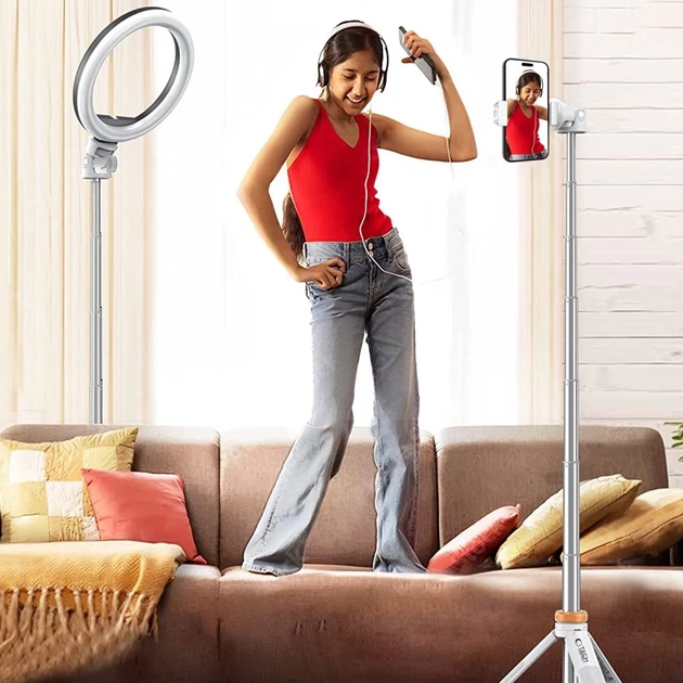 Универсальный штатив Tech-Protect L03S Bluetooth Selfie Stick Tripod White (5906203691180) - изображение 9