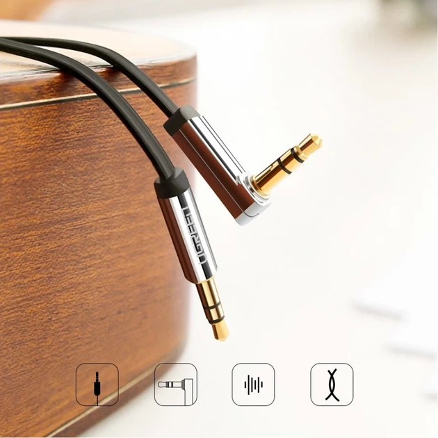 Кабель Ugreen AUX 3.5mm Mini Jack 2m Silver (6957303815999) - Фото 2 Кабель Ugreen AUX 3.5mm Mini Jack 2m Silver (6957303815999) - изображение 2