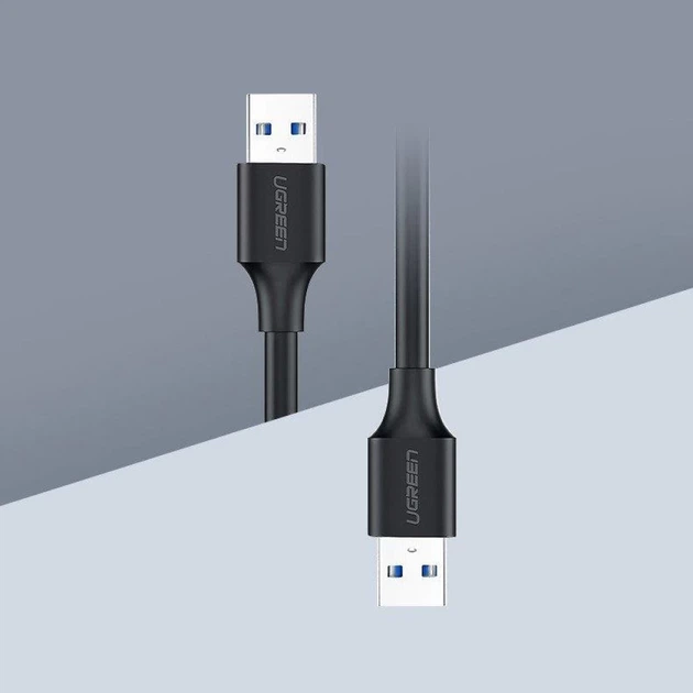 Кабель Ugreen USB-A 3.0 to USB-A 3.0 2m Gray (UGR050BLK) - Фото 3 Кабель Ugreen USB-A 3.0 to USB-A 3.0 2m Gray (UGR050BLK) - изображение 3