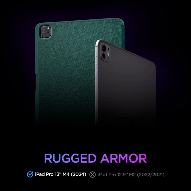 Чехол Spigen Urban Fit для iPad Pro 13 2024 7th Gen Midnight Green (ACS07763) - изображение 13