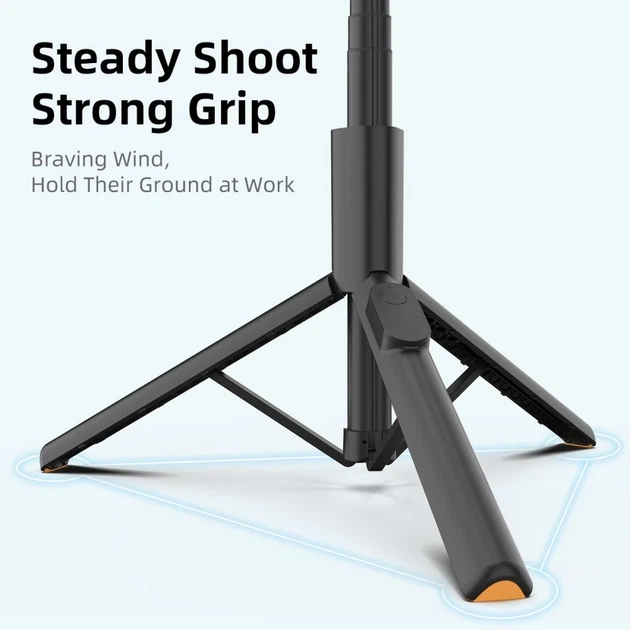 Универсальный штатив Tech-Protect Bluetooth Selfie Stick Tripod Black (5906302330867) - изображение 7