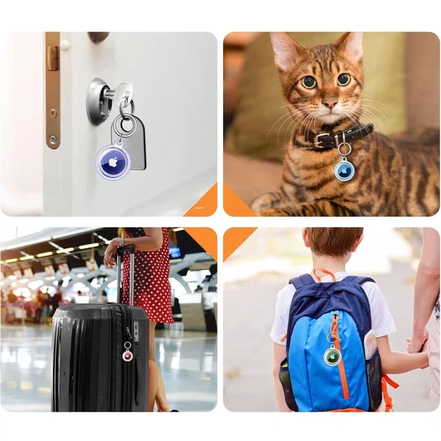 Чехол-брелок Tech-Protect Icon для AirTag (4 pack) Clear (5906302360765) - Фото 6 Чехол-брелок Tech-Protect Icon для AirTag (4 pack) Clear (5906302360765) - изображение 6
