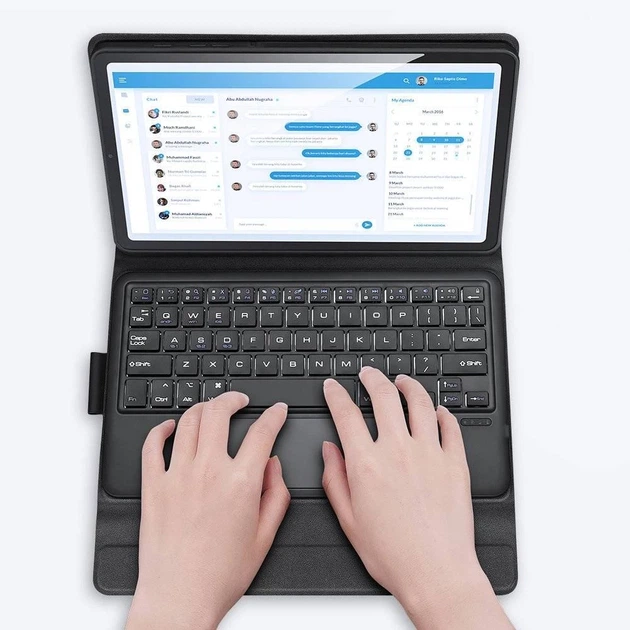 Чехол-клавиатура Dux Ducis Touchpad Keyboard Case для Samsung Galaxy Tab S6 Lite Black (6934913051863) - Фото 7 Чехол-клавиатура Dux Ducis Touchpad Keyboard Case для Samsung Galaxy Tab S6 Lite Black (6934913051863) - изображение 7