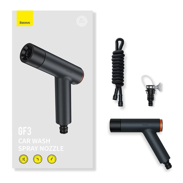 Насадка-розпилювач Baseus GF3 Car Wash Spray Nozzle with 15m Hose Dark Grey (CPGF020013) - зображення 7