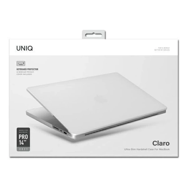 Чехол Uniq Claro для MacBook Pro 14 M1 | M2 | M3 | M4 (2021-2024) Dove Matte Clear (UNIQ-MP14(2021)-CLAROMCLR) - Фото 3 Чехол Uniq Claro для MacBook Pro 14 M1 | M2 | M3 | M4 (2021-2024) Dove Matte Clear (UNIQ-MP14(2021)-CLAROMCLR) - изображение 3