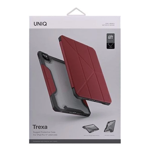 Чохол Uniq Trexa для iPad Pro 11 2021 | 2020 Red Antimicrobial (Uni000433-0) - зображення 8
