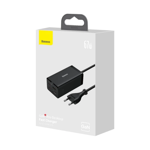 Мережевий зарядний пристрій Baseus Baseus GaN5 Pro HUB 2xUSB-C/HDMI/USB-A 100W USB-C to USB-C Cable Black (CCGP110201) - Фото 7 Мережевий зарядний пристрій Baseus Baseus GaN5 Pro HUB 2xUSB-C/HDMI/USB-A 100W USB-C to USB-C Cable Black (CCGP110201) - зображення 7