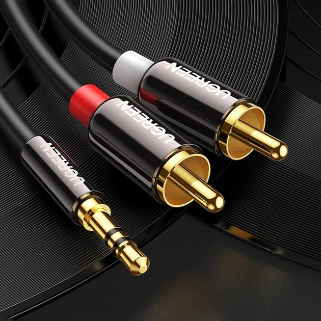Кабель Ugreen Mini Jack 3.5mm to 2x RCA 5m Black (6957303807093) - зображення 8