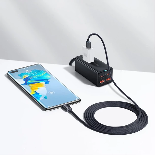 Кабель Baseus Crystal Shine USB-A to USB-C 2m Purple (CAJY000505) - изображение 15