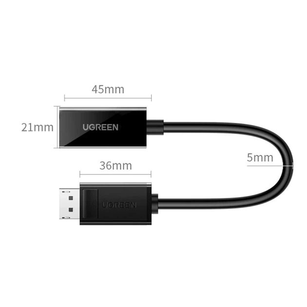 Адаптер Ugreen DisplayPort to HDMI Black (6957303843633) - Фото 9 Адаптер Ugreen DisplayPort to HDMI Black (6957303843633) - зображення 9