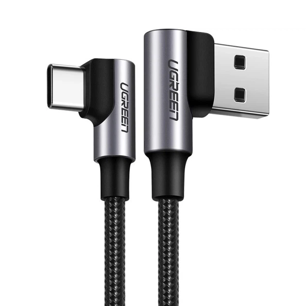 Кабель Ugreen Quick Charge USB-A to USB Type-C 3A 0.5m Gray (6957303828555) - Фото 1 Кабель Ugreen Quick Charge USB-A to USB Type-C 3A 0.5m Gray (6957303828555) - зображення 1