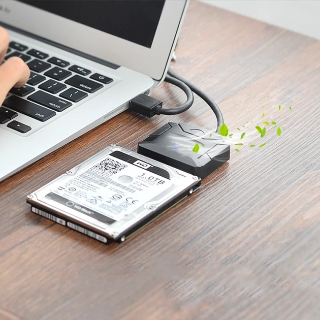 Адаптер Ugreen USB-A for SSD/HHD 2.5"/3.5" up to 4TB Black (6957303826117) - зображення 5