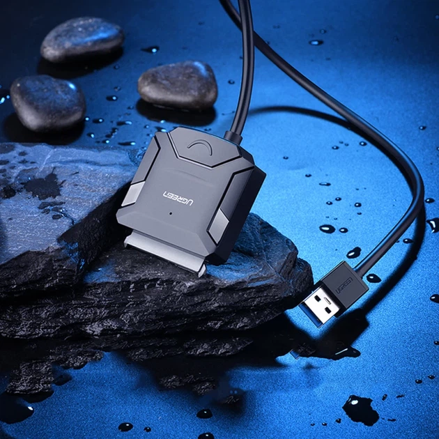 Адаптер Ugreen USB-A for SSD/HHD 2.5"/3.5" up to 4TB Black (6957303826117) - зображення 7