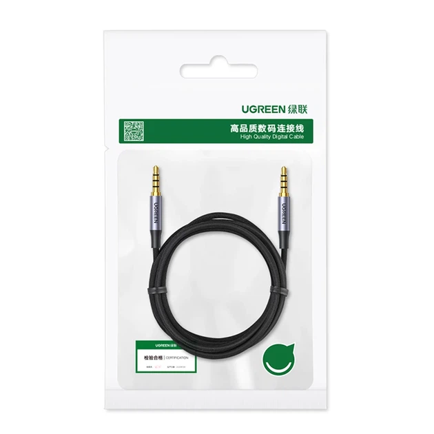 Кабель Ugreen AUX Mini Jack 3.5mm to 3.5mm Mini Jack 3m Black (UGR1186BLK) - Фото 12 Кабель Ugreen AUX Mini Jack 3.5mm to 3.5mm Mini Jack 3m Black (UGR1186BLK) - зображення 12
