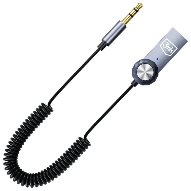 Аудио-адаптер 3mk 2-in-1 Bluetooth Jack 3.5mm Grey (5903108605434) - Фото 6 Аудио-адаптер 3mk 2-in-1 Bluetooth Jack 3.5mm Grey (5903108605434) - изображение 6