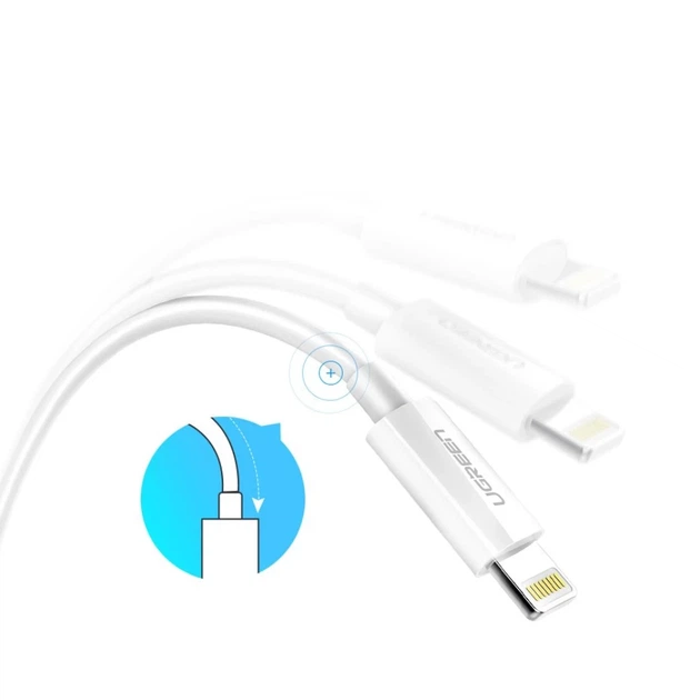 Кабель Ugreen USB-A to Lightning 2.4A 1m White (UGR272WHT) - зображення 12
