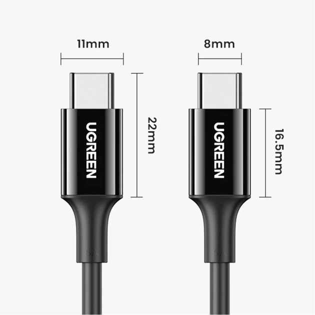 Кабель Ugreen USB Type-C to USB Type-C 1m White (UGR1288WHT) - Фото 13 Кабель Ugreen USB Type-C to USB Type-C 1m White (UGR1288WHT) - зображення 13