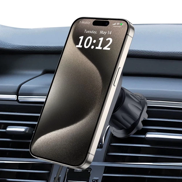 Автодержатель с функцией беспроводной зарядки Tech-Protect MM15W-V6 Magnetic Dashboard & Vent Car Mount Wireless Charger 15W Black with MagSafe (59063 - изображение 7