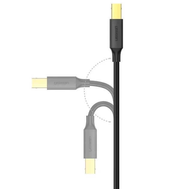 Кабель Ugreen USB Type-B to USB-A 2.0 480Mbps 1.5m Black (6957303813506) - Фото 9 Кабель Ugreen USB Type-B to USB-A 2.0 480Mbps 1.5m Black (6957303813506) - изображение 9