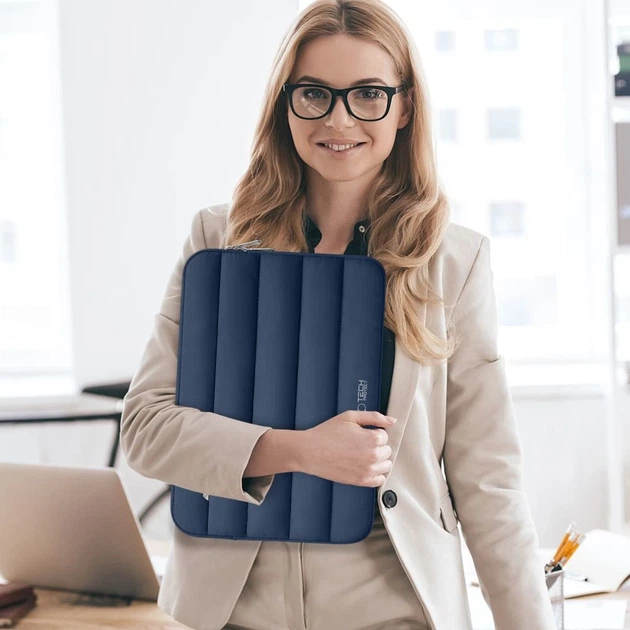 Чехол для ноутбука Tech-Protect Fluffy 13–14 Navy Blue (5906302362486) - изображение 11