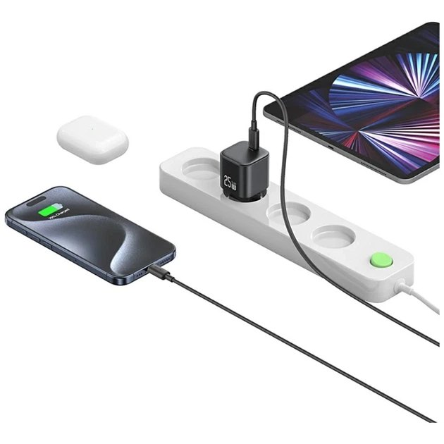 Сетевое зарядное устройство Usams JC Series FC 25W USB-C Black (CC289TC01) - изображение 9
