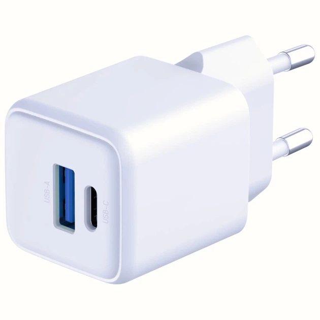 Мережевий зарядний пристрій 3mk Hyper QC/PD 20W USB-C | USB-A White (5903108640084) - зображення 5
