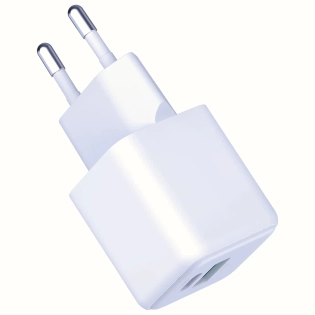 Мережевий зарядний пристрій 3mk Hyper QC/PD 20W USB-C | USB-A White (5903108640084) - зображення 7