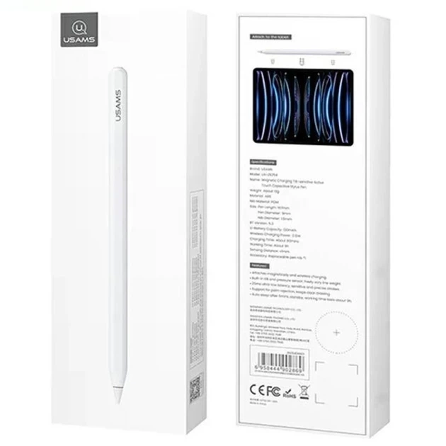 Стилус Usams ZB254 Active Touch Sensitive Pen White (ZB254DRB01) - изображение 8