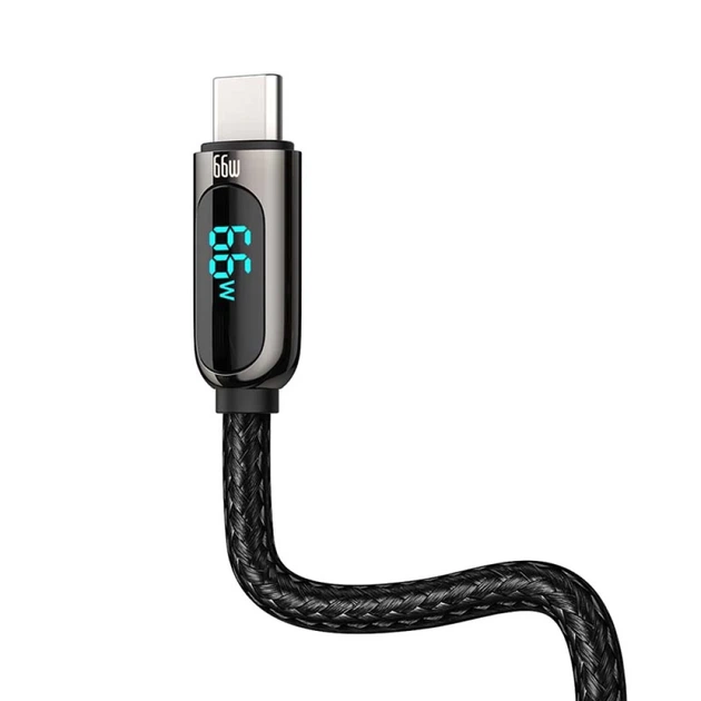 Кабель Baseus Display USB-A to USB-C 66W 1m Black (CASX020001) - изображение 3